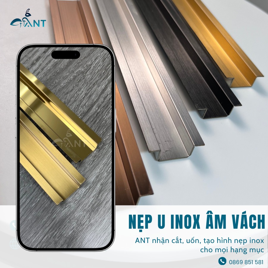 Nẹp Chữ U Tai Inox