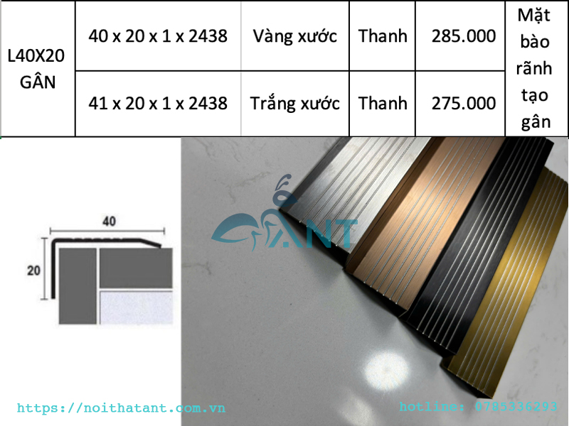 Nẹp inox 304 chống trượt