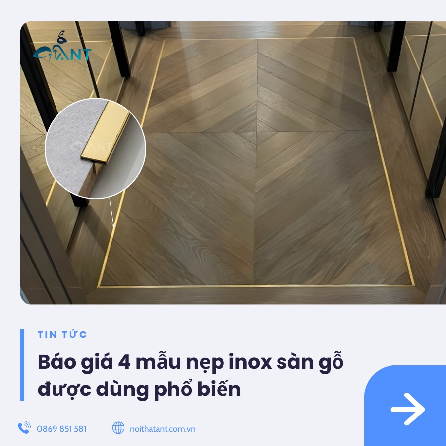 Nẹp t inox cho sàn gỗ