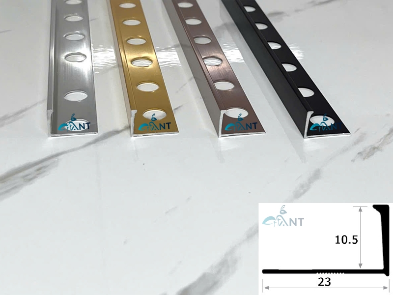 Nẹp nhôm kết thúc gạch YL10 6 Nẹp nhôm kết thúc gạch YL10