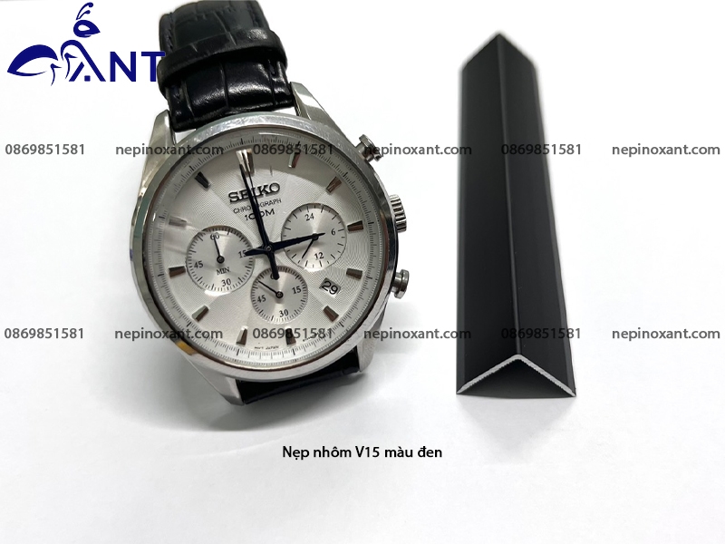 Nẹp nhôm V15 9 Nẹp nhôm V15 màu đen mờ