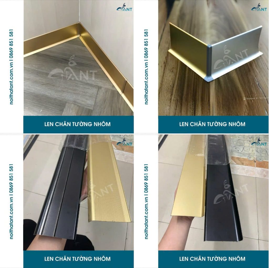 Len chân tường nhôm cao 8cm 2 Len chân tường nhôm cao 8cm