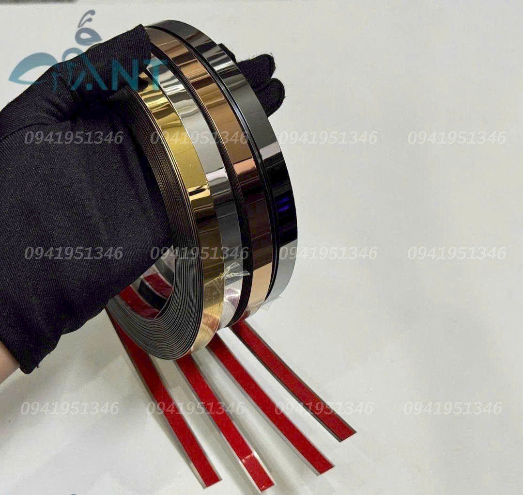 Cuộn la inox có sẵn keo bản 1cm