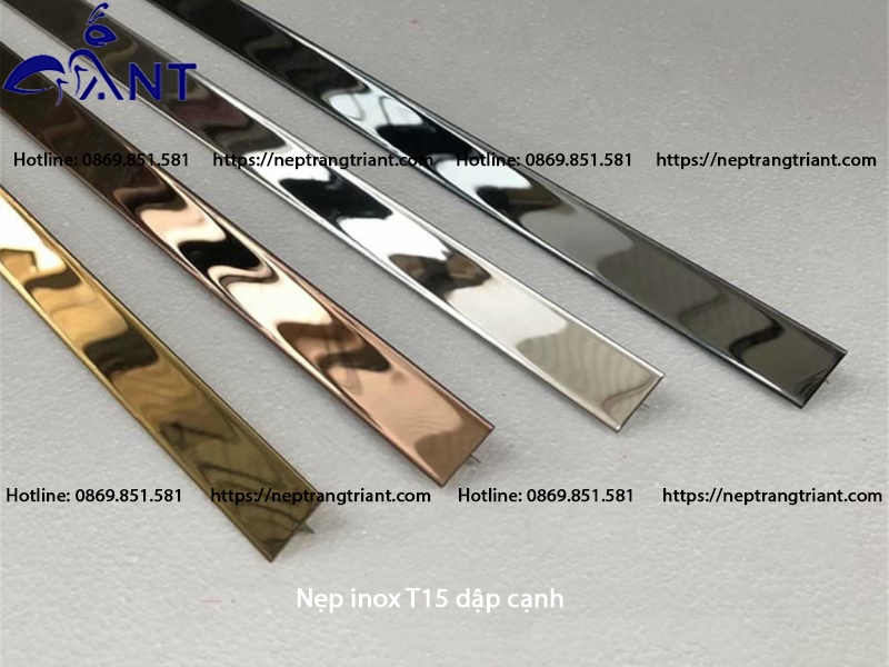 Nẹp inox T15 gấp cạnh
