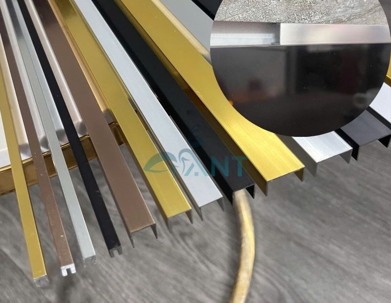 Nẹp Nhôm Chạy Chỉ Tường Gạch Chữ U