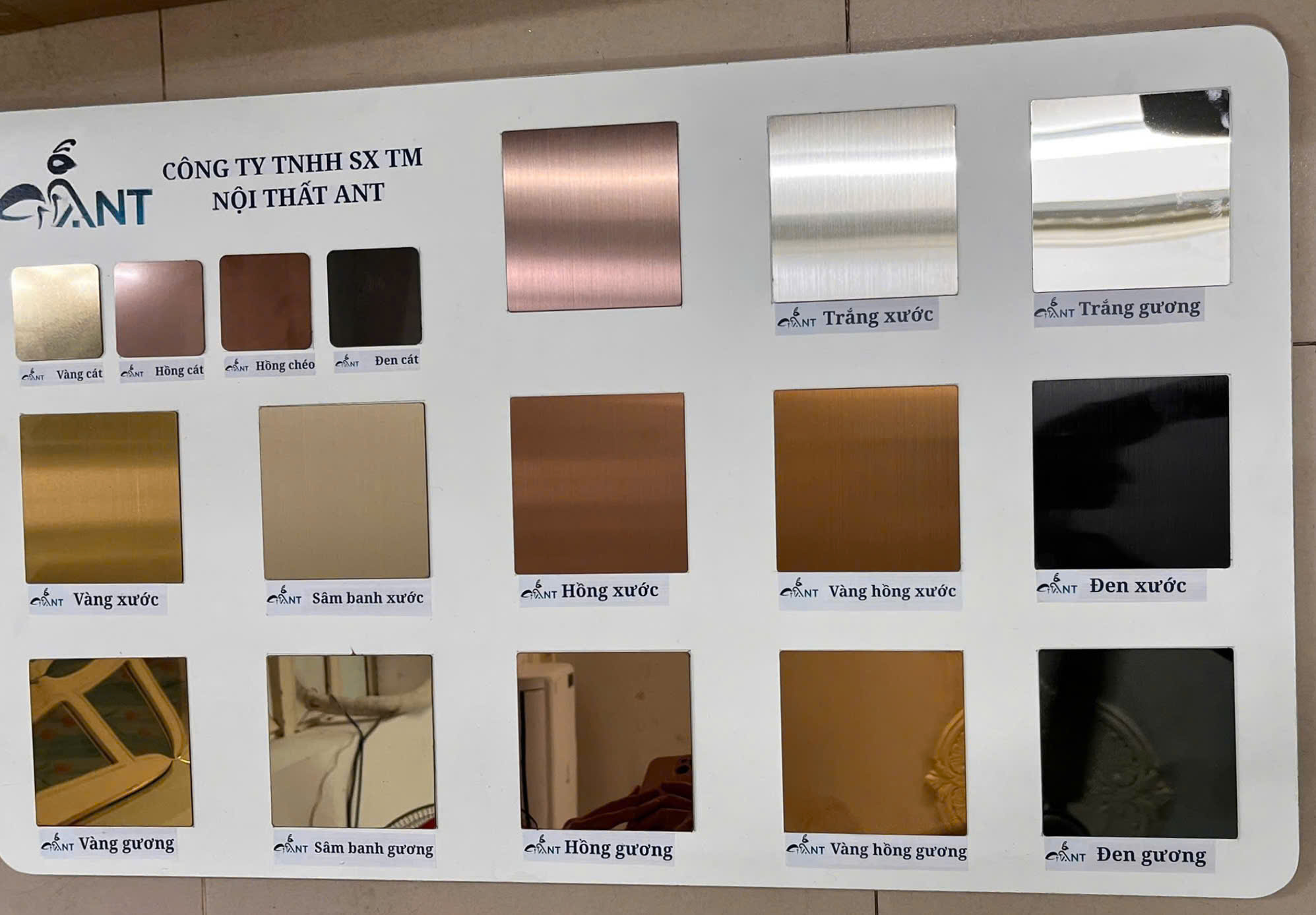 Bảng màu inox 304