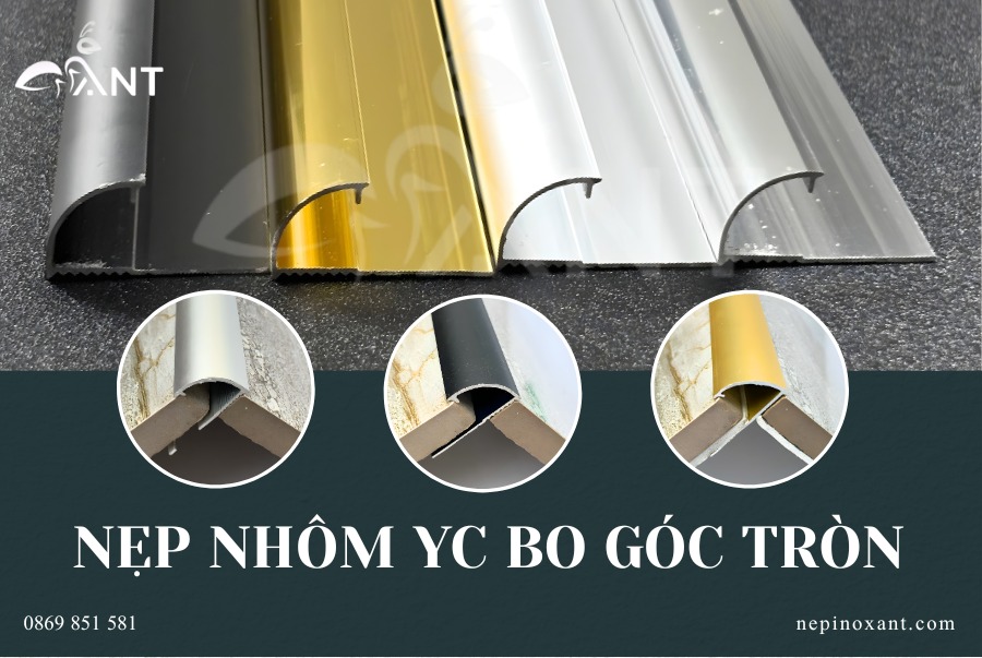 Nẹp nhôm ốp góc gạch YC