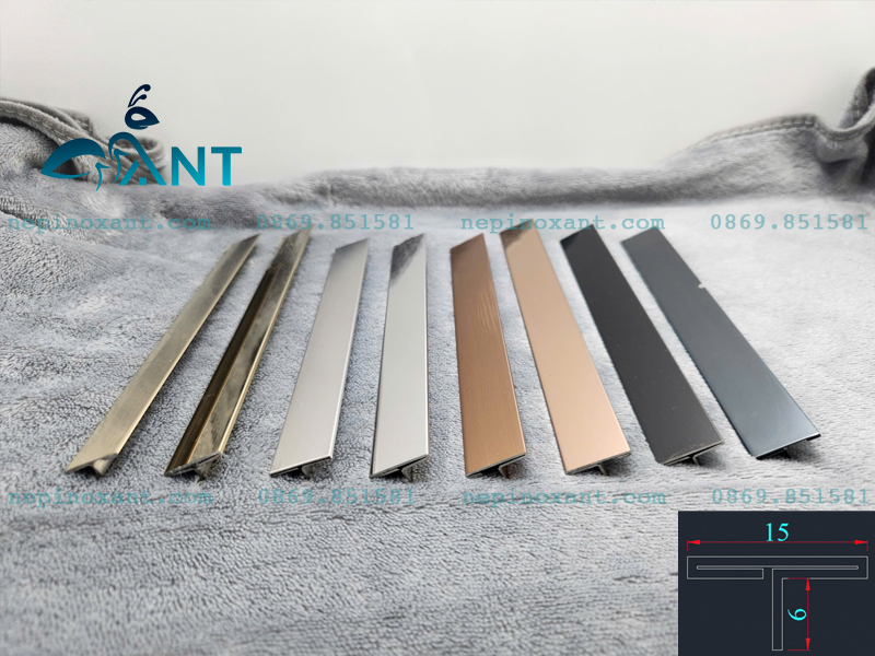 Nẹp inox chữ T 15mm