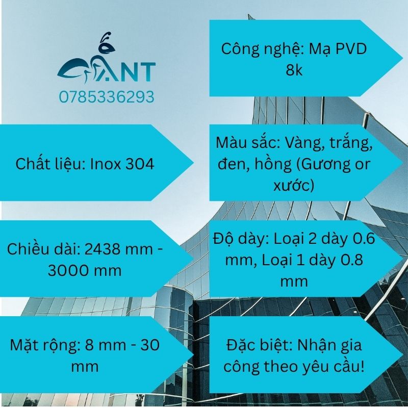 Thông tin nẹp inox chữ t