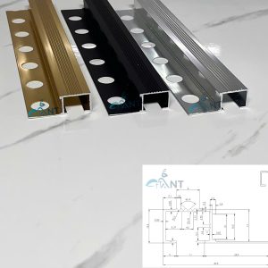 Nẹp nhôm chống trơn gạch P20