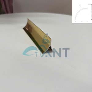 Nẹp nhôm góc trong MC20 màu vàng bóng